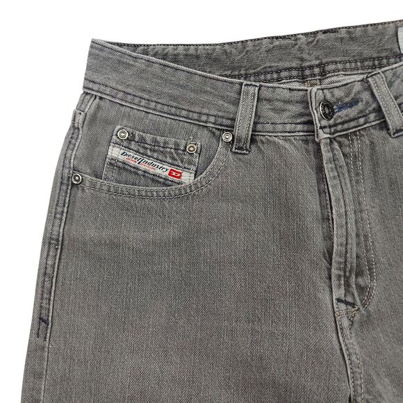 Diesel Industry Jeans Mens 30x26 Gray Straight Leg Cotton Streetwear Skater - Picture 3 of 12